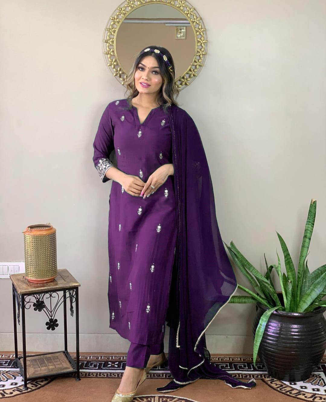 Kalaai Rayon Slub Embroidery Designer Kurti With Bottom Dupatta Catalog

